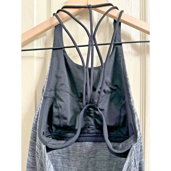 Lululemon Raise The Barre‎ Slay The Studio Bra Tank Dark Charcoal Size 6 W1ARUS - Picture 5 of 5